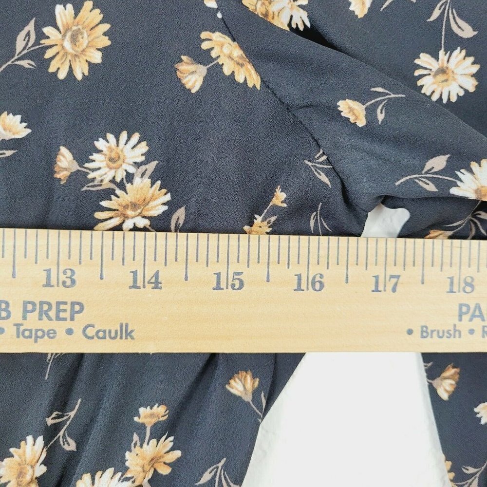 Swell Women's Whimsical Dress Black Floral Mini Dress Sz Small Surfer Girl - Picture 9 of 12